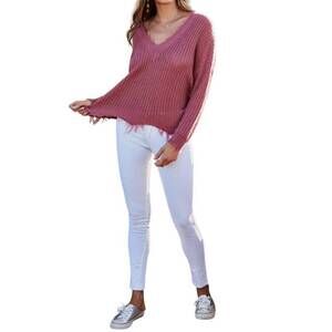 NEW MAINSTRIP frayed sweater in ash rose